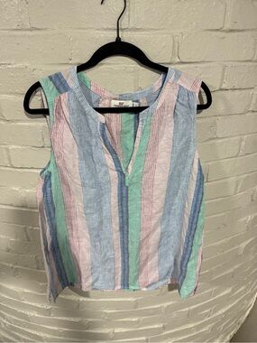 Vineyard Vines Striped Sleeveless Tank Top in Blue, Mint, Pink, White